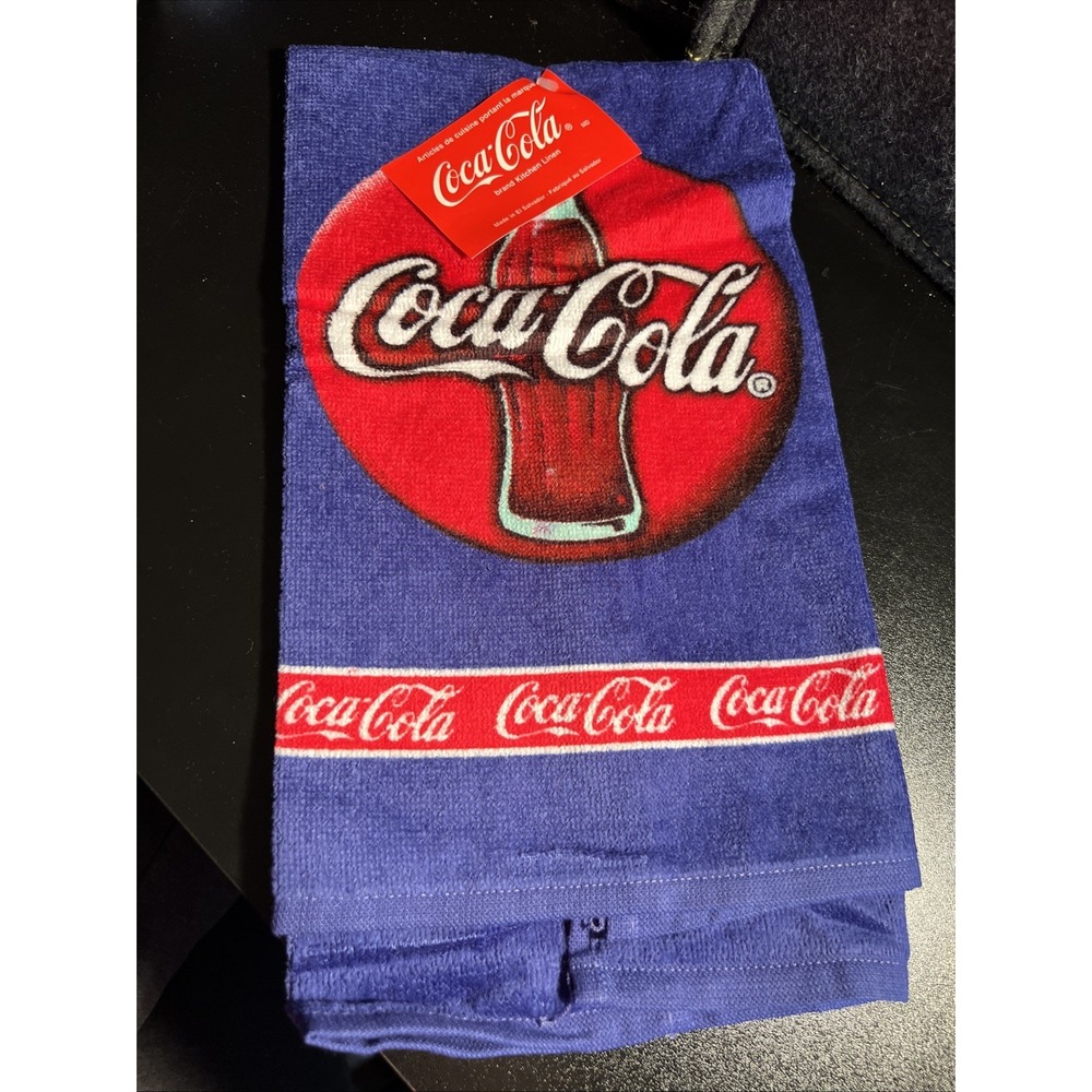 NOS Vintage Nostalgia Pantry / dish towel - Coca-Cola cotton. 26x16‎